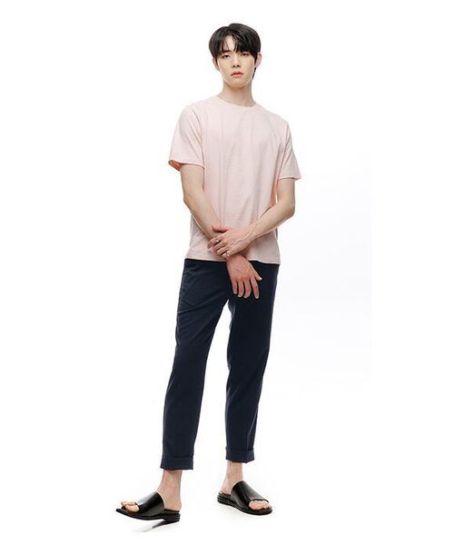 MUSINSA STANDARD（ムシンサスタンダード）の「ベーシッククルーネックTシャツ[ローズウォーター]（Tシャツ/カットソー・メンズ・その他・X-LARGE/SMALL/LARGE/XXX-LARGE/XX-LARGE/MEDIUM）」の2枚目の写真