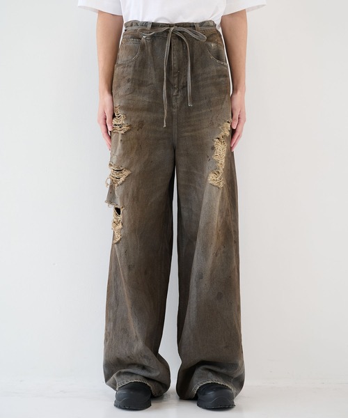 DISCOVERED（ディスカバード）の「【DISCOVERED】CRASH DENIM PANTS（デニムパンツ・メンズ・インディゴブルー/ブラック・1/3）」の16枚目の写真