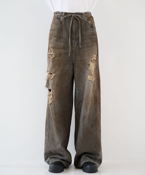 DISCOVERED（ディスカバード）の「【DISCOVERED】CRASH DENIM PANTS（デニムパンツ・メンズ・インディゴブルー/ブラック・1/3）」の17枚目の写真