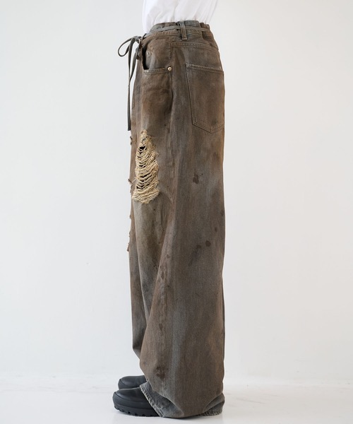 DISCOVERED（ディスカバード）の「【DISCOVERED】CRASH DENIM PANTS（デニムパンツ・メンズ・インディゴブルー/ブラック・1/3）」の21枚目の写真