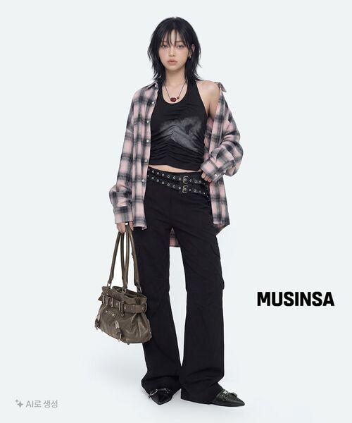 Miseki SEOUL(ミセキソウル)の「Pocket cargo bootscut pants BLACK(その他パンツ・レディース・その他・3/1/2)」の6枚目の写真