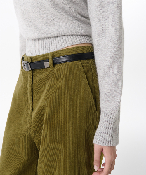 MUSINSA STANDARD WOMAN（ムシンサスタンダードウーマン）の「ウィメンズワイドコーデュロイパンツ[オリーブ]（その他パンツ・レディース・その他・30/24/25/26/27/28/29）」の6枚目の写真