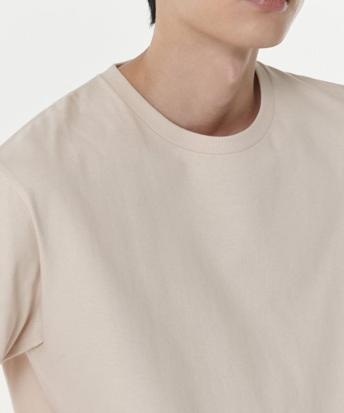 MUSINSA STANDARD（ムシンサスタンダード）の「レイヤードクルーネックTシャツ_通常丈 [エクリュ]（Tシャツ/カットソー・メンズ・その他・LARGE/X-LARGE/X-SMALL/SMALL/MEDIUM）」の4枚目の写真
