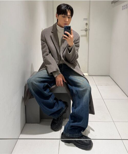 MUSINSA STANDARD（ムシンサスタンダード）の「ビッグブラシエクストラワイドデニムパンツ[ラスティブルー]（デニムパンツ・メンズ・その他・26/27/28/29/30/31/32/33/34/36/38/40/42）」の10枚目の写真