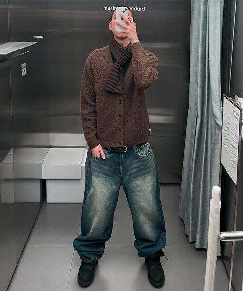 MUSINSA STANDARD（ムシンサスタンダード）の「ビッグブラシエクストラワイドデニムパンツ[ラスティブルー]（デニムパンツ・メンズ・その他・26/27/28/29/30/31/32/33/34/36/38/40/42）」の17枚目の写真