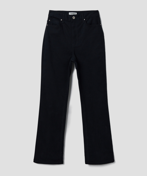 TTUDEMENT（トュードメント）の「COTTON FLARED PANTS_BLACK（その他パンツ・レディース・その他・LARGE/SMALL/MEDIUM）」の3枚目の写真