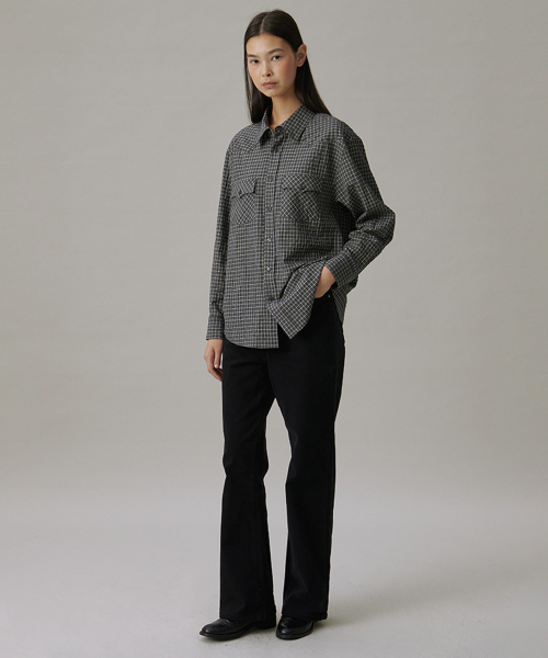 TTUDEMENT（トュードメント）の「COTTON FLARED PANTS_BLACK（その他パンツ・レディース・その他・LARGE/SMALL/MEDIUM）」の8枚目の写真
