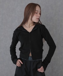 SUWDEE（スーディー）の「eyelet double zip hooded tops（パーカー）」