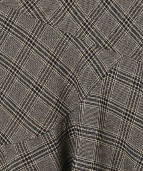 JEANASIS（ジーナシス）の「モールチェックミニワンピース/612205（チュニック・レディース・ブラック系その他/ベージュ系その他・FREE）」の4枚目の写真