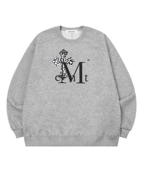 MUCENT(ムセント)の「サハラグラデーションヒョウ柄クロススウェット 男女共用 (2カラー)(スウェット・レディース・グレー/ブラック・FREE)」の1枚目の写真