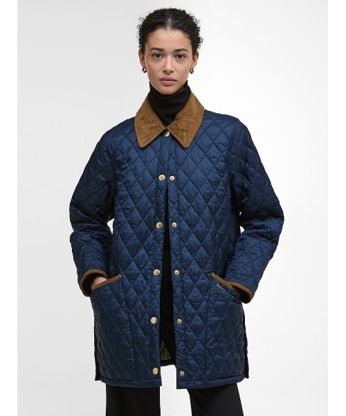 Barbour(バブアー)の「Icons モダンリデスデイル キルティングジャケット(ブルゾン・レディース・ネイビー/カーキ・10)」の1枚目の写真
