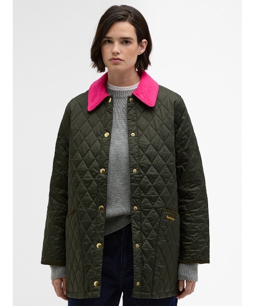 Barbour(バブアー)の「Icons モダンリデスデイル キルティングジャケット(ブルゾン・レディース・ネイビー/カーキ・10)」の2枚目の写真