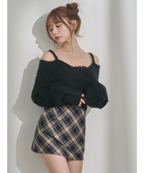 EATME（イートミー）の「BACKリボンカシュクールニットTOP（ニット/セーター・レディース・オフホワイト/ブラック/ワイン・FREE）」の19枚目の写真