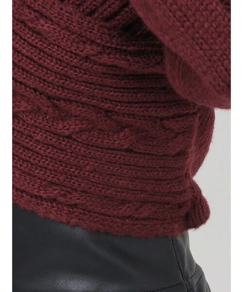 EATME（イートミー）の「BACKリボンカシュクールニットTOP（ニット/セーター・レディース・オフホワイト/ブラック/ワイン・FREE）」の6枚目の写真