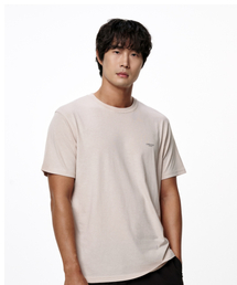アスリットスタンダードフィットTシャツ(サンド/グレー)
