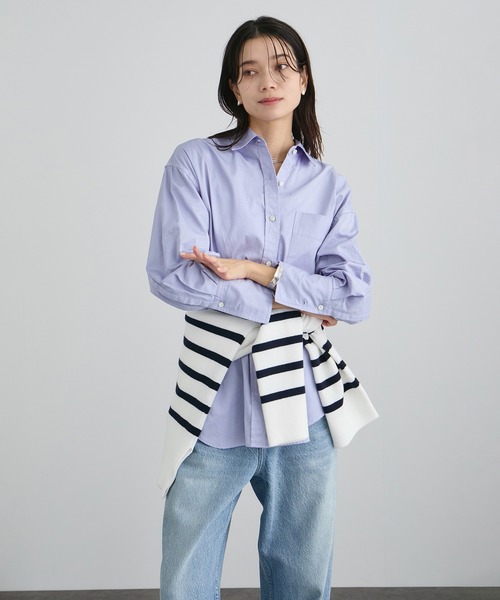 SALON adam et rope'（サロン アダム エ ロペ）の「【WEB限定】スキッパーニットプルオーバー（ニット/セーター・レディース・ブラック/グレー/オフホワイト・FREE）」の8枚目の写真