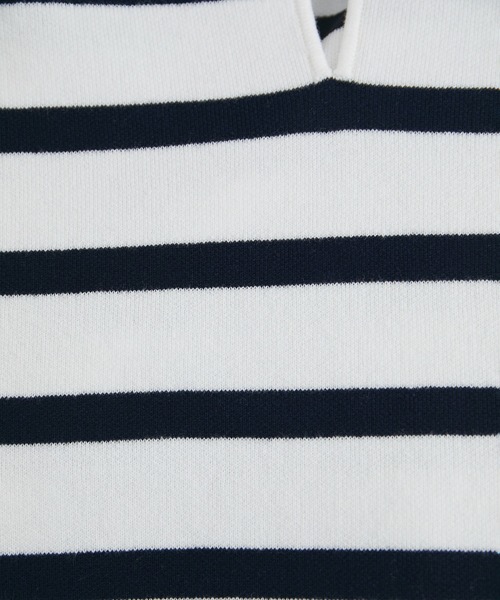 SALON adam et rope'（サロン アダム エ ロペ）の「【WEB限定】スキッパーニットプルオーバー（ニット/セーター・レディース・ブラック/グレー/オフホワイト・FREE）」の5枚目の写真