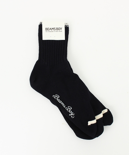 BEAMS BOY（ビームスボーイ）の「BEAMS BOY / ライン入り 3/4 タビソックス（ソックス/靴下・レディース・ホワイト/グレー/ネイビー・ONE SIZE）」の3枚目の写真