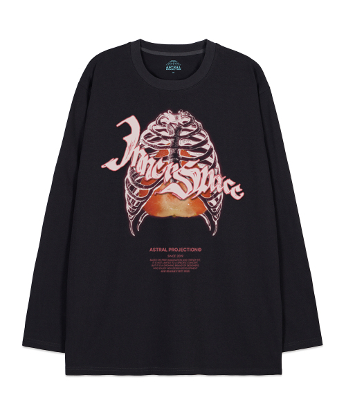ASTRAL PROJECTION(アストラルプロジェクション)の「イナー スペース オーバーサイズ ロングスリーブ Tシャツ_チャコール(Tシャツ/カットソー・メンズ・その他・LARGE/MEDIUM/X-LARGE)」の1枚目の写真