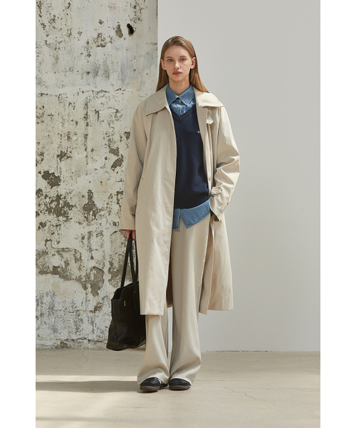 ANOETIC(アノエティック)の「ANC SINGLE TRENCH COAT_BEIGE(トレンチコート・レディース・ベージュ・FREE)」の3枚目の写真