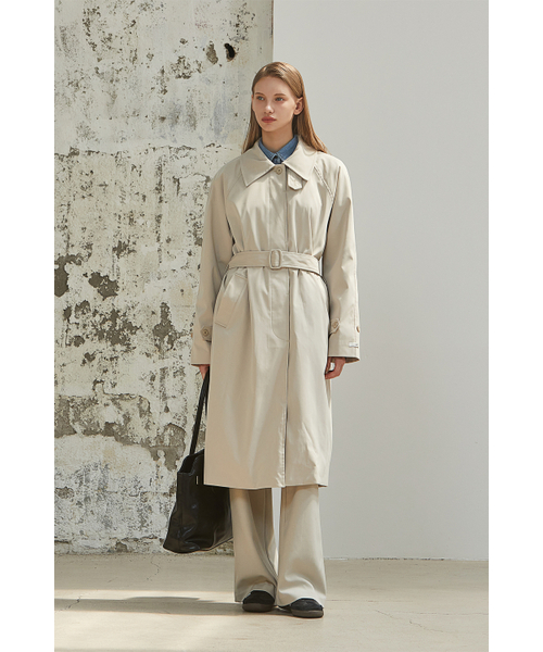 ANOETIC(アノエティック)の「ANC SINGLE TRENCH COAT_BEIGE(トレンチコート・レディース・ベージュ・FREE)」の4枚目の写真