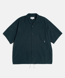 Cotton Seersucker S/S Outer Shirt Navy