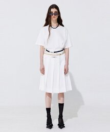 WNDERKAMMER（ブンダーカンマー）の「ロウカットプリーツスカート_ホワイト（スカート）」