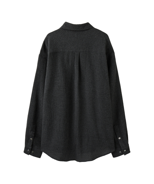 AREUBAN(アルバン)の「プレーンドビーシャツ_ダストチャコール(シャツ/ブラウス・メンズ・チャコール・2/4/3)」の2枚目の写真