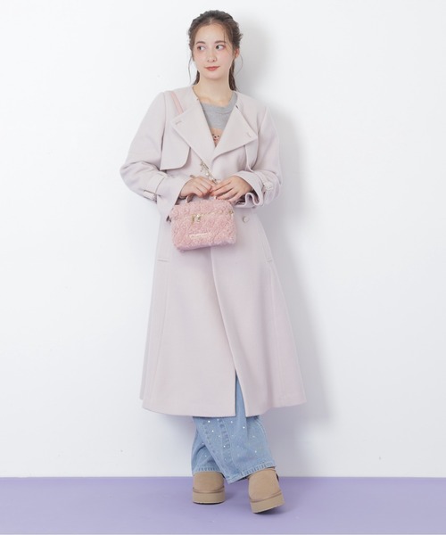 JILL by JILL STUART(ジルバイジルスチュアート)の「◇ボアバニティバッグ(ショルダーバッグ・レディース・モカ/ホワイト/ピンク・FREE)」の10枚目の写真