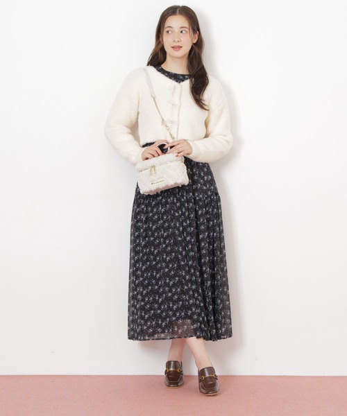 JILL by JILL STUART(ジルバイジルスチュアート)の「◇ボアバニティバッグ(ショルダーバッグ・レディース・モカ/ホワイト/ピンク・FREE)」の12枚目の写真