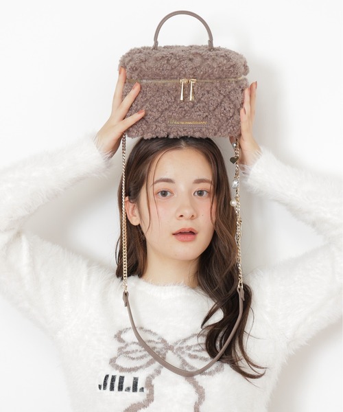 JILL by JILL STUART(ジルバイジルスチュアート)の「◇ボアバニティバッグ(ショルダーバッグ・レディース・モカ/ホワイト/ピンク・FREE)」の13枚目の写真