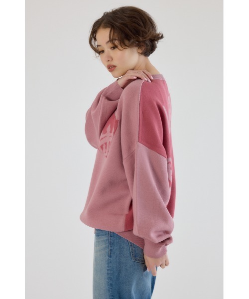 RODEO CROWNS WIDE BOWL(ロデオクラウンズワイドボウル)の「バックバイカラーロゴニットトップス(ニット/セーター・レディース・ブルー系その他/ホワイト系その他/ブラック系その他/ピンク系その他・FREE)」の22枚目の写真