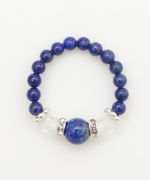 チャイハネ】天然石3mm玉 数珠リング（リング）｜チャイハネ