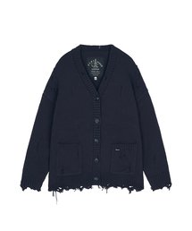 FLATWAVE IN SEOUL（フラットウェーブインソウル）の「Xaos Vintage Cotton Cardigan Dark Navy（カーディガン/ボレロ）」