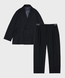 TLEYOUNG（トゥリョン）の「クラシックストライプダブルジャケットセットアップ, Black（テーラードジャケット）」