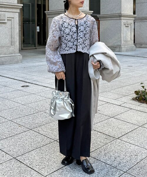 CPCM（シーピーシーエム）の「【WEB限定】チュールセットサロペット（ワンピース・レディース・グレー/ブラウン・SMALL/MEDIUM）」の17枚目の写真