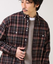 GLOSTER | 【BOY ASTLAD刺繍】 フラップポケット ボタンダウンネルシャツ(シャツ/ブラウス)