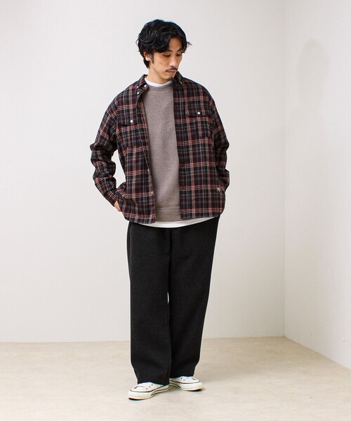 GLOSTER（グロスター）の「【BOY ASTLAD刺繍】 フラップポケット ボタンダウンネルシャツ（シャツ/ブラウス・メンズ・レッド系その他/ブルー系その他6/ブラウン系その他・S/M/L）」の18枚目の写真