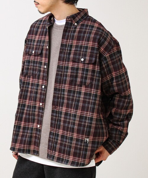 GLOSTER（グロスター）の「【BOY ASTLAD刺繍】 フラップポケット ボタンダウンネルシャツ（シャツ/ブラウス・メンズ・レッド系その他/ブルー系その他6/ブラウン系その他・S/M/L）」の20枚目の写真