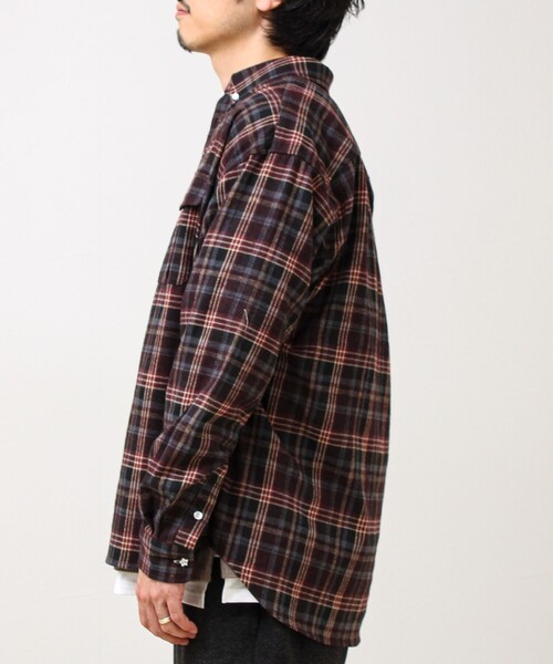 GLOSTER（グロスター）の「【BOY ASTLAD刺繍】 フラップポケット ボタンダウンネルシャツ（シャツ/ブラウス・メンズ・レッド系その他/ブルー系その他6/ブラウン系その他・S/M/L）」の21枚目の写真