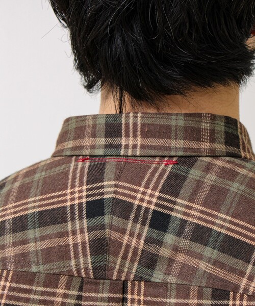 GLOSTER（グロスター）の「【BOY ASTLAD刺繍】 フラップポケット ボタンダウンネルシャツ（シャツ/ブラウス・メンズ・レッド系その他/ブルー系その他6/ブラウン系その他・S/M/L）」の17枚目の写真