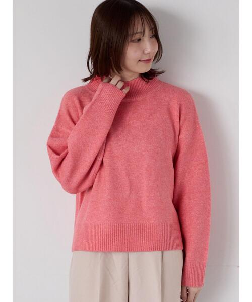 Te chichi TERRASSE（テチチテラス）の「もちもちメランジボトルネックニット（ニット/セーター・レディース・ピンク/グレー/ブルー/オフホワイト/ブラック・F）」の8枚目の写真