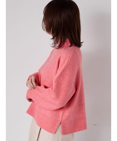 Te chichi TERRASSE（テチチテラス）の「もちもちメランジボトルネックニット（ニット/セーター・レディース・ピンク/グレー/ブルー/オフホワイト/ブラック・F）」の9枚目の写真