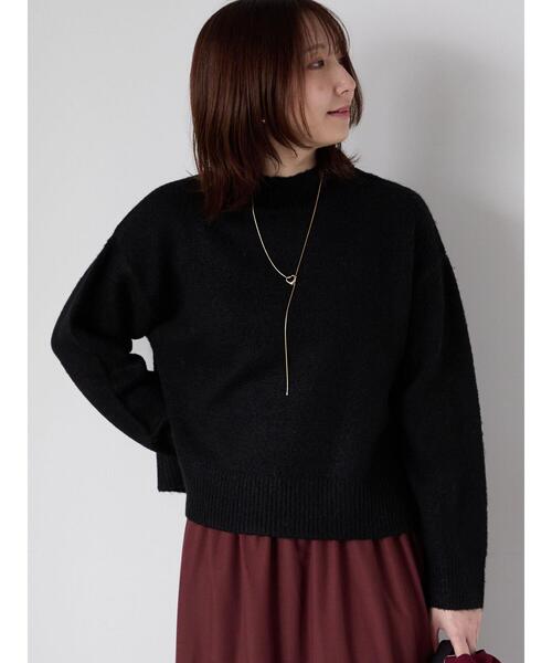 Te chichi TERRASSE（テチチテラス）の「もちもちメランジボトルネックニット（ニット/セーター・レディース・ピンク/グレー/ブルー/オフホワイト/ブラック・F）」の18枚目の写真