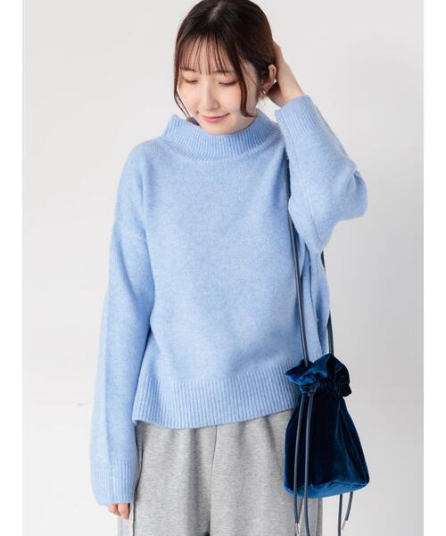 Te chichi TERRASSE（テチチテラス）の「もちもちメランジボトルネックニット（ニット/セーター・レディース・ピンク/グレー/ブルー/オフホワイト/ブラック・F）」の21枚目の写真