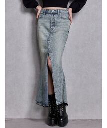 GYDA | ハイウエストHEM LACEマーメイドデニムスカート(デニムスカート)