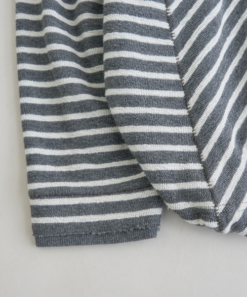 EPNK（イーピーエヌケー）の「Bias border long tee / バイアスボーダーロンT（Tシャツ/カットソー・メンズ・グレー・LARGE/MEDIUM）」の4枚目の写真