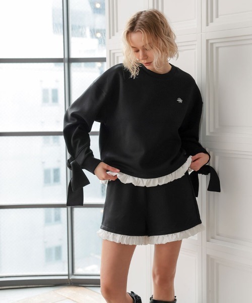 DONOBAN(ドノバン)の「ホイップフリルセットアップ(スウェット・レディース・ブラック/グレー・ONE SIZE)」の13枚目の写真