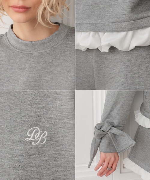 DONOBAN(ドノバン)の「ホイップフリルセットアップ(スウェット・レディース・ブラック/グレー・ONE SIZE)」の5枚目の写真