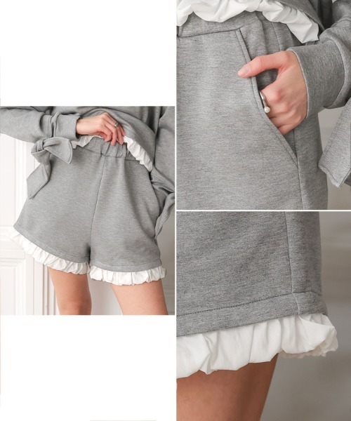 DONOBAN(ドノバン)の「ホイップフリルセットアップ(スウェット・レディース・ブラック/グレー・ONE SIZE)」の6枚目の写真